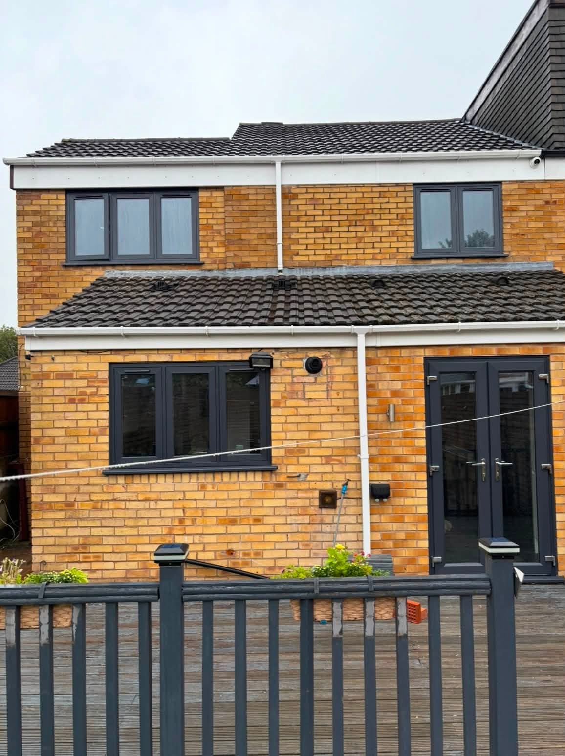 Anthracite windows & French doors, Semi-detached