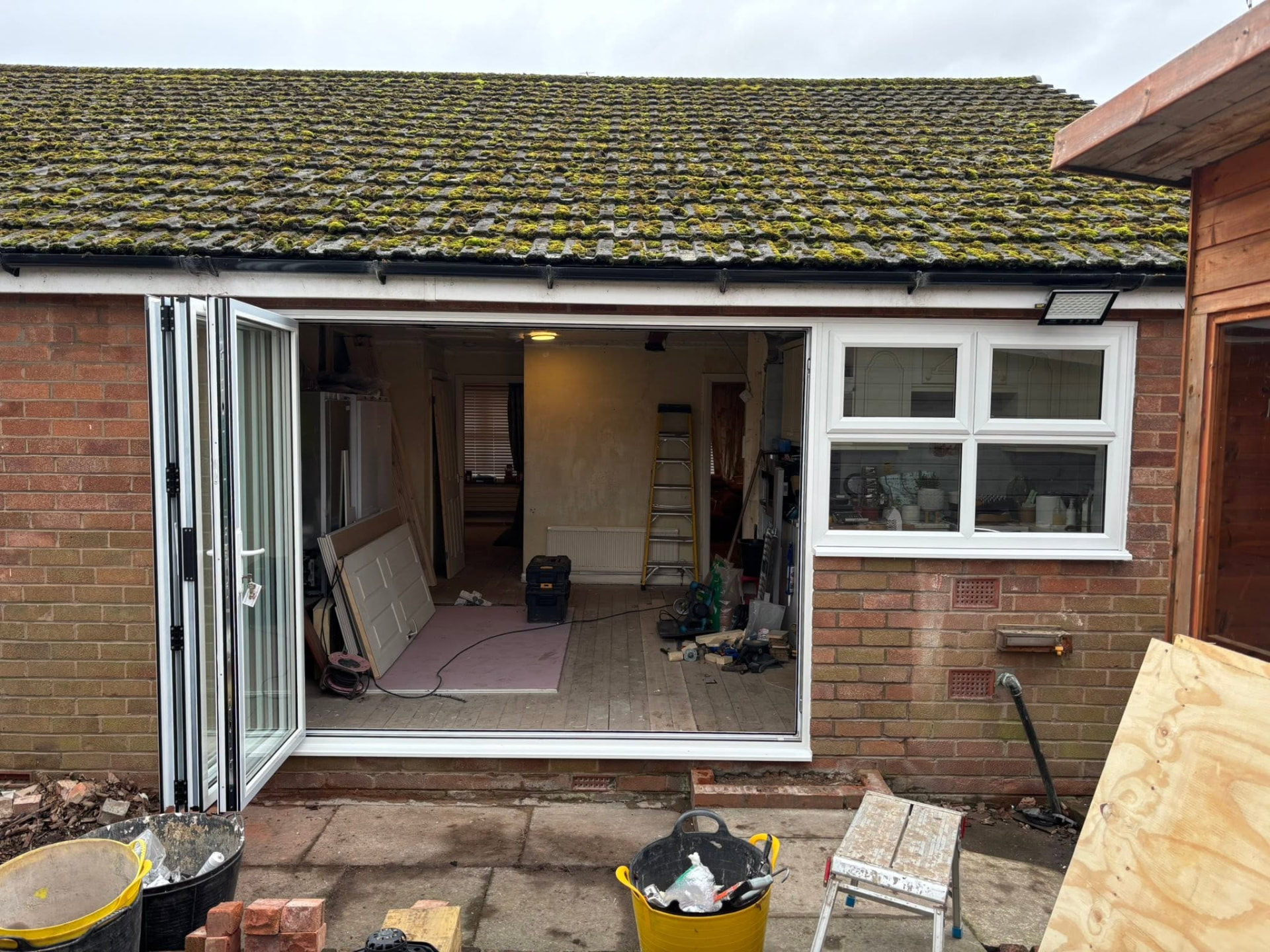 White bifolds, Bungalow conversion