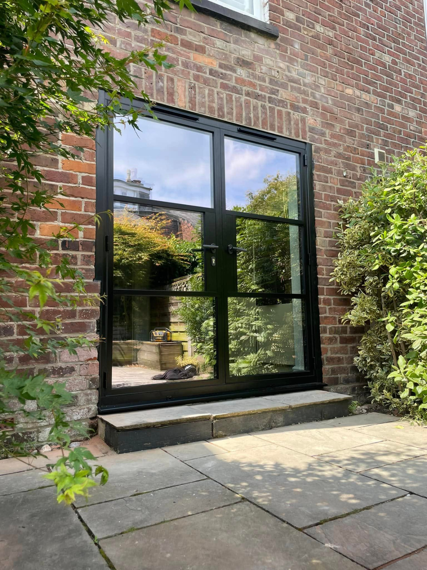 Black patio door set, Garden elevation